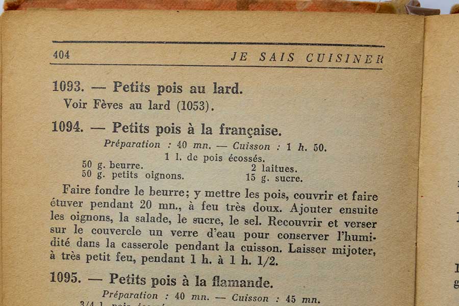 recette des petits pois au lard